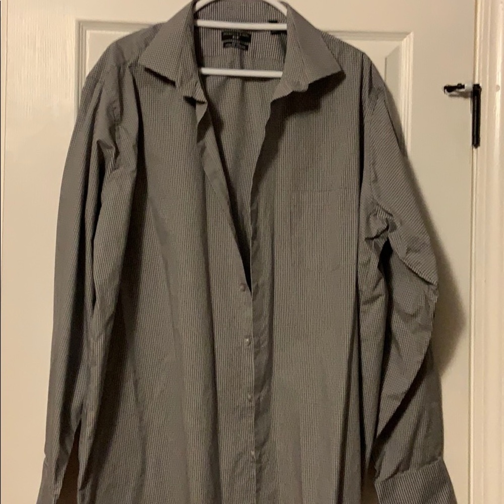 Grey Checkered Dress Shirt